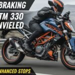 2026 KTM 390 Duke अटलांटिक ब्लू कलर में फ्रंट व्यू