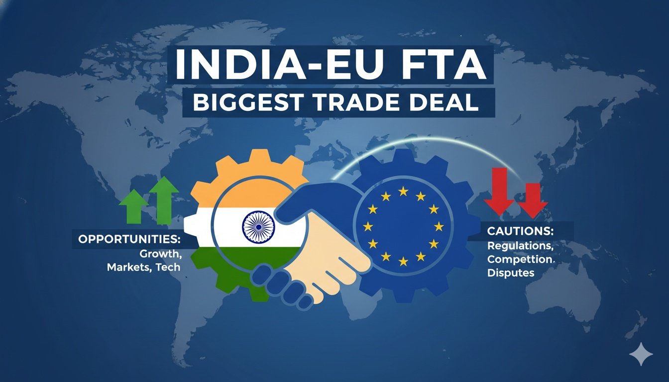 भारत और ईयू के बीच एफटीए हस्ताक्षर समारोह की छवि