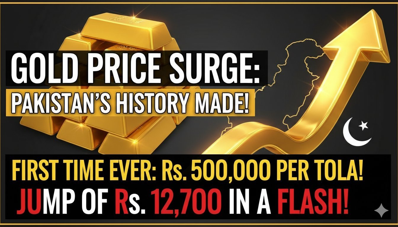 पाकिस्तान में रिकॉर्ड ऊंचाई पर पहुंचा सोना, कीमत ग्राफ के साथ गोल्ड बार्स