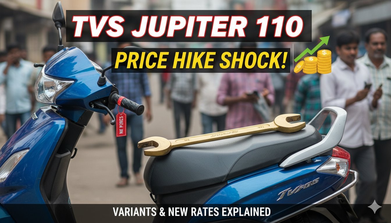 टीवीएस जुपिटर 110 स्कूटर की इमेज, कीमत वृद्धि न्यूज के लिए