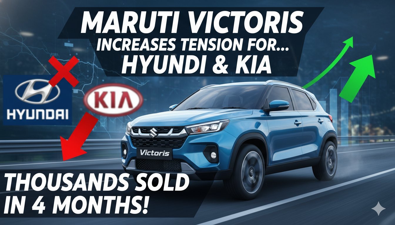 मारुति सुजुकी विक्टोरिस SUV फ्रंट व्यू, सिल्वर कलर में पार्क की हुई