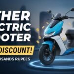 Ather Rizta और 450 सीरीज इलेक्ट्रिक स्कूटर पर ₹20,000 तक डिस्काउंट ऑफर दिखाता हुआ ग्राफिक