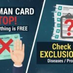 Alt Text for featured image : आयुष्मान कार्ड और एक्सक्लूजन लिस्ट दिखाती इमेज, जिसमें नहीं कवर होने वाले इलाज की जानकारी