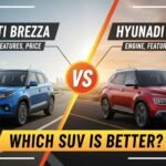 Alt Text for featured image : मारुति ब्रेजा और हुंडई वेन्यू कॉम्पैक्ट SUV की साइड बाय साइड तुलना, इंजन और फीचर्स के साथ